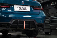 BMW 3 Series 330i (With M-Package Bumper, does not fit base model) M340i G20 G21 LCI 2023 2024?with Aftermarket Parts - Plustic?Style?Rear Diffuser & Canards ABS from ArmorExtend