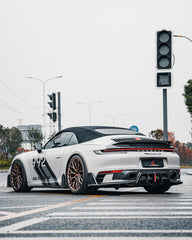 Porsche 911 992 Carrera/4/S/4S (Fits Aero Kit / Sport Package Only)2020-ON with Aftermarket Parts-ART Style Carbon Fiber Rear Diffuser  Canards from Armorextend