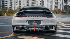 Porsche 911 992 Carrera/4/S/4S 2020-ON with Aftermarket Parts-ART Style Carbon Fiber Rear Diffuser Replacement - Armorextend