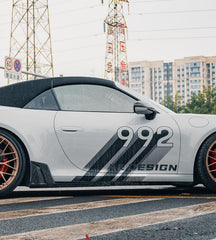 Porsche 911 992 Carrera/4/S/4S 2020-ON with Aftermarket Parts-ART Style Carbon Fiber Side Skirts from ArmorExtend