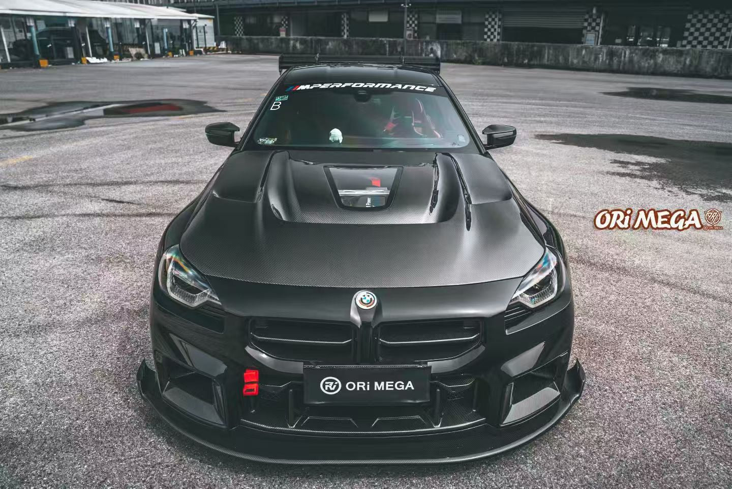 BMW M2 M2CS G87 2023-ON & 2 Series 230i M240i G42 2022-ON with Aftermarket Parts - ART Vented Transparent Glass V2 Style Hood Bonnet Double-sided Dry Pre-preg Carbon Fiber from ArmorExtend