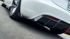 Karbel Pre-preg Carbon Fiber With Light Rear Diffuser & Canards for Tesla Model 3 Highland / P