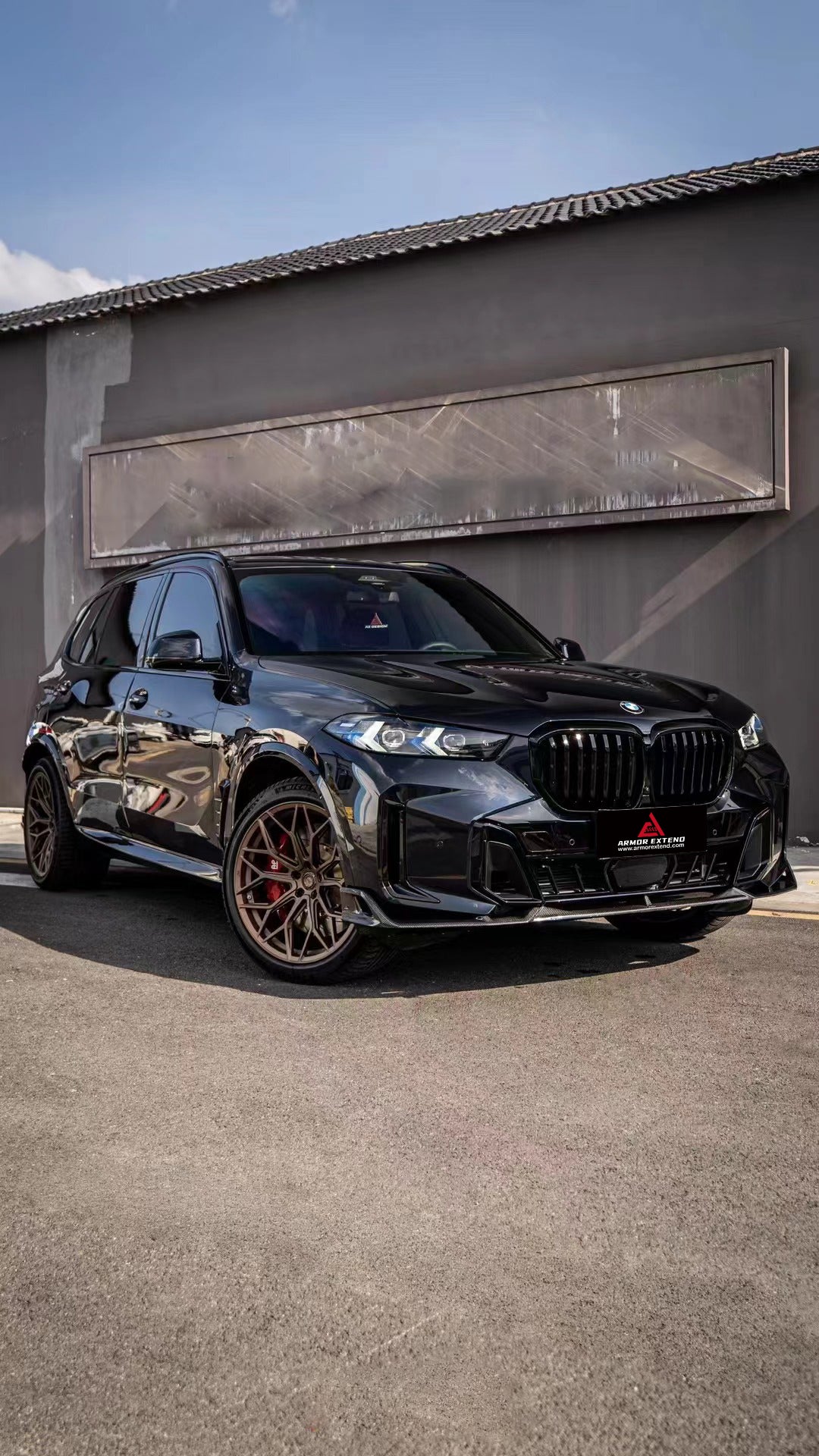 BMW X5 s/x Drive 40i & xDrive 50e (With M-Package, does not fit base model) & M60i G05 LCI 2023-ON with Aftermarket Parts - AE Style Carbon Fiber Front Lip?from ArmorExtend