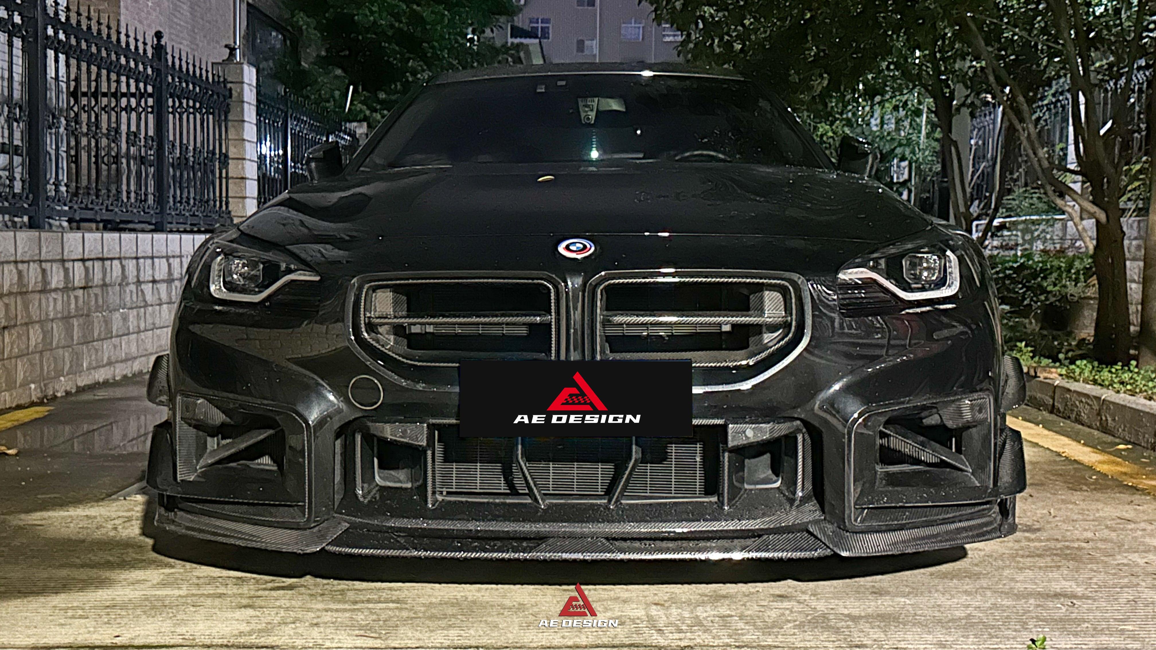 BMW M2/C G87 2023 2024?with Aftermarket Parts - AE Style Lower Grill Carbon Fiber from ArmorExtend
