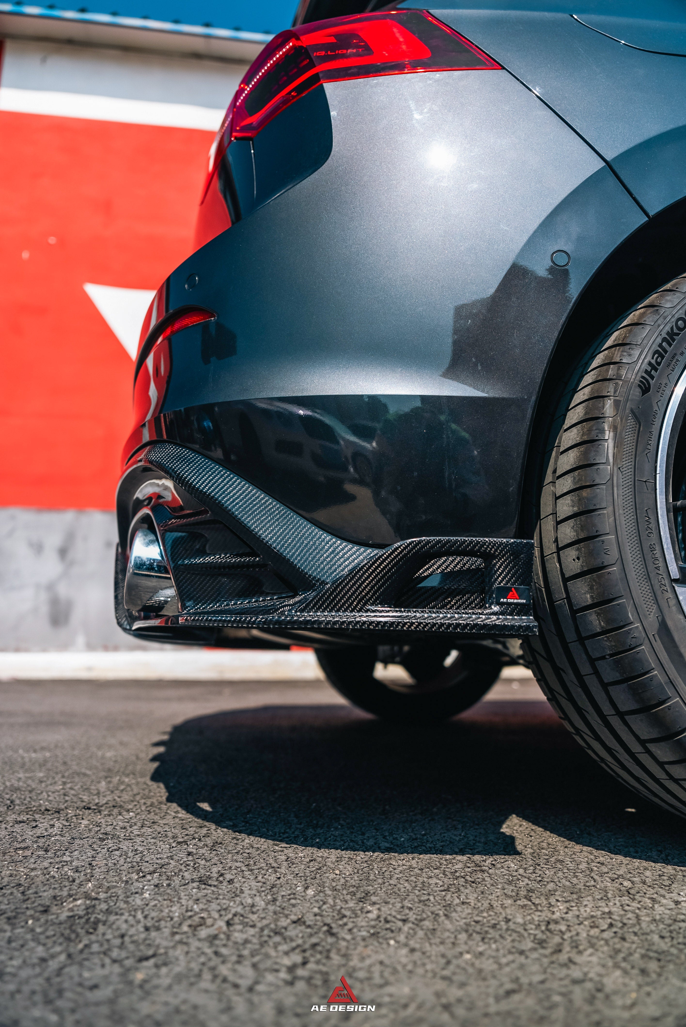 Volkswagen GTI & R-line MK8 2022 2023 2024 with Aftermarket Parts - AE Rear Diffuser?Carbon Fiber?from?ArmorExtend