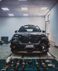 BMW X5M X5MC F95 & X6M X6MC F96 2024-ON (LCI) With Aftermarket Parts - AE Style Front Lip Carbon Fiber?from ArmorExtend
