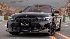 BMW 3 Series 330i (with M-package bumper, does not fit base model) M340i G20 G21 LCI 2023 2024 with Aftermarket Parts - V2 Style Front Lip Pre-preg Carbon Fiber from Karbel Carbon