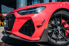 BCTXE Carbon Fiber Front Bumper Canards for Audi RS7 C8 2020-ON - Performance SpeedShop