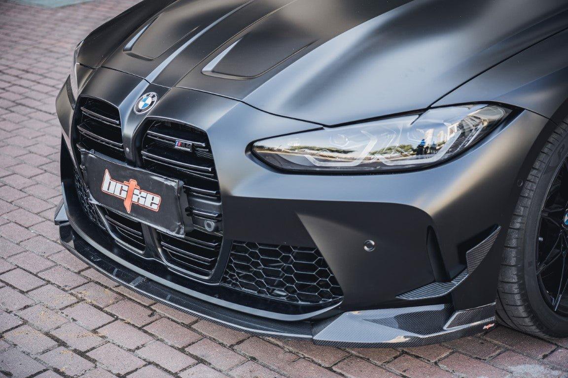 BMW M3 G80 G81 2021 2022 2023 2024 & M4 G82 G83 2021 2022 2023 2024 with Aftermarket Parts - Front Lip Pre-preg Carbon Fiber from BCTXE Tuning