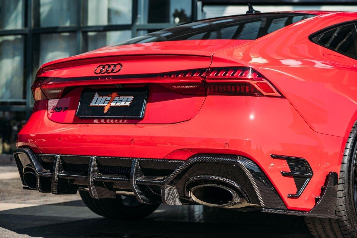 BCTXE Carbon Fiber Rear Bumper Canards for Audi RS7 C8 2020-ON - Performance SpeedShop