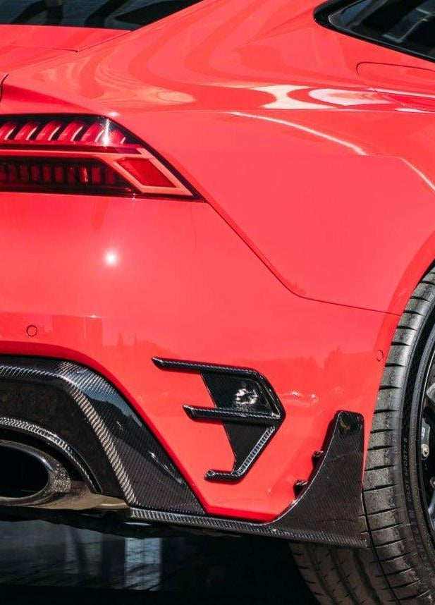 BCTXE Carbon Fiber Rear Bumper Canards for Audi RS7 C8 2020-ON - Performance SpeedShop