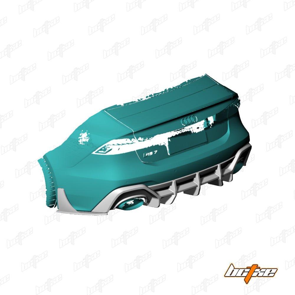 BCTXE Carbon Fiber Rear Diffuser & Rear Canards for Audi RS7 C8 2020-ON - Performance SpeedShop
