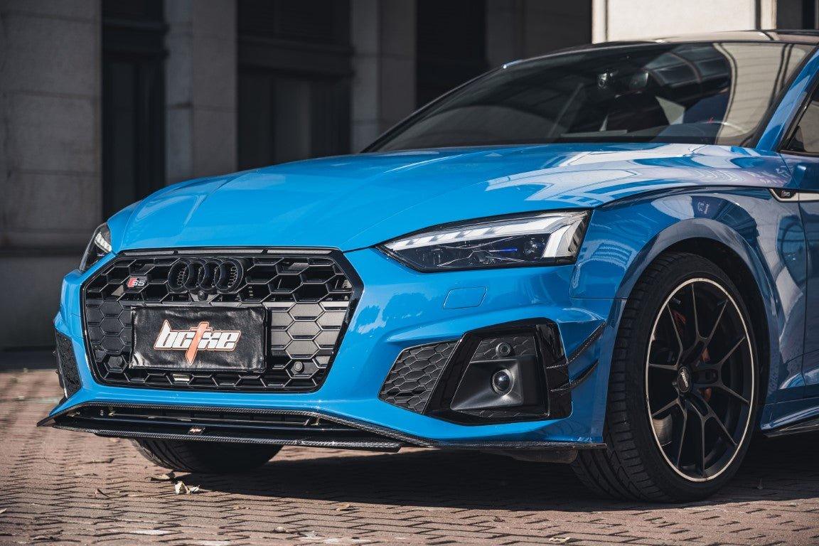 BCTXE Tuning Pre-preg Carbon Fiber Front Bumper Canards for Audi S5 & A5 S Line 2020-ON B9.5 - Performance SpeedShop