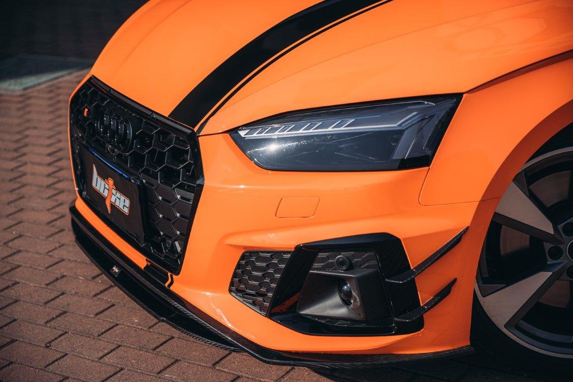 BCTXE Tuning Pre-preg Carbon Fiber Front Bumper Canards for Audi S5 & A5 S Line 2020-ON B9.5 - Performance SpeedShop