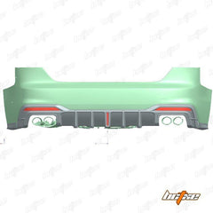 Audi S5 A5 S-line (with s-line bumper, does not base model) B9.5 2020 2021 2022 2023 2024 with Aftermarket Parts - V2 Rear Diffuser Pre-preg Carbon Fiber from BCTXE Tuning