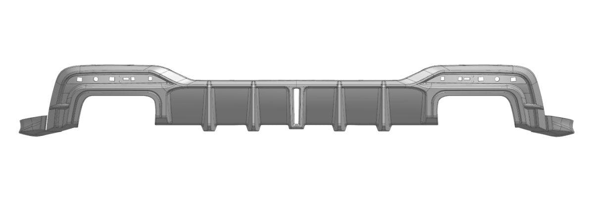 Audi S5 A5 S-line (with s-line bumper, does not base model) B9.5 2020 2021 2022 2023 2024 with Aftermarket Parts - V2 Rear Diffuser Pre-preg Carbon Fiber from BCTXE Tuning