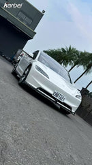 Tesla Model 3 Highland 2024-ON with Aftermarket Parts - Front Lip Pre-preg Carbon Fiber from Karbel Carbon