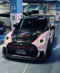 MINI Cooper JCW (John Cooper Works) F56 LCI 2022 2023 2024 with Aftermarket Parts - AE Style Front Lip?Carbon Fiber?from ArmorExtend