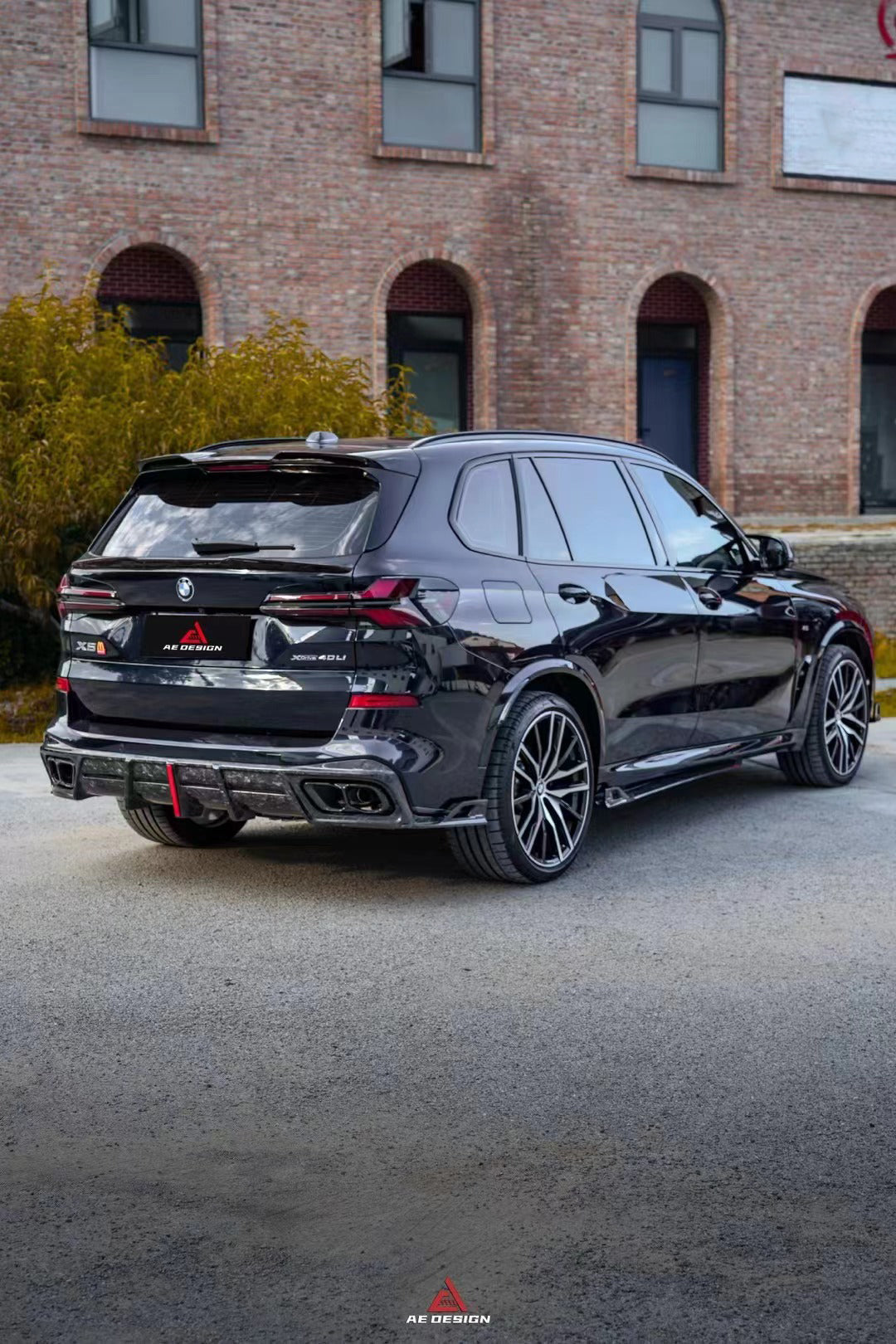 BMW X5 G05 M50i X/S Drive 40i (with M-Package) (Fits Both Pre-LCI & LCI) 2019 2020 2021 2022 2023 2024 with Aftermarket Parts -?AE Style?Rear Diffuser & Canards PP from?ArmorExtend
