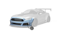 Robot Craftsman "STORM" Widebody Front Bumper for Ford Mustang Ecoboost V6 GT S550.1 2015-2017 Carbon Fiber/FRP