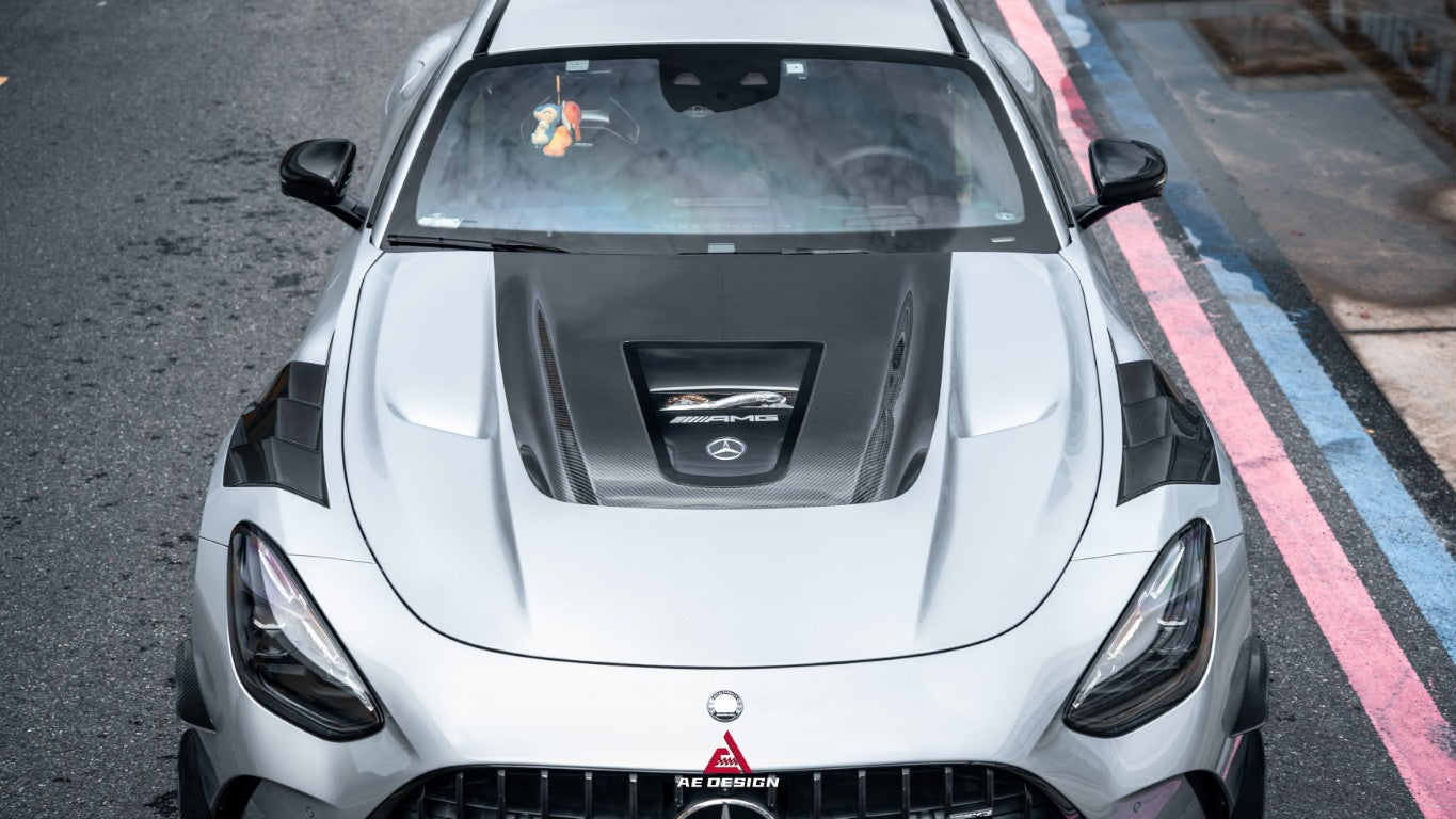 Mercedes Benz AMG GT63 SE Performance/Pro/Base GT55 GT43 C192 2025-ON with Aftermarket Parts - ART Hood Bonnet Dry Pre-preg Carbon Fiber from ArmorExtend