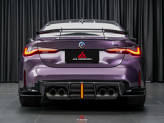 BMW M3 G80 G81 2021 2022 2023 2024 & M4 G82 G83 2021 2022 2023 2024 with Aftermarket Parts - AE V2 Style Rear Diffuser & Canards Carbon Fiber from  ArmorExtend