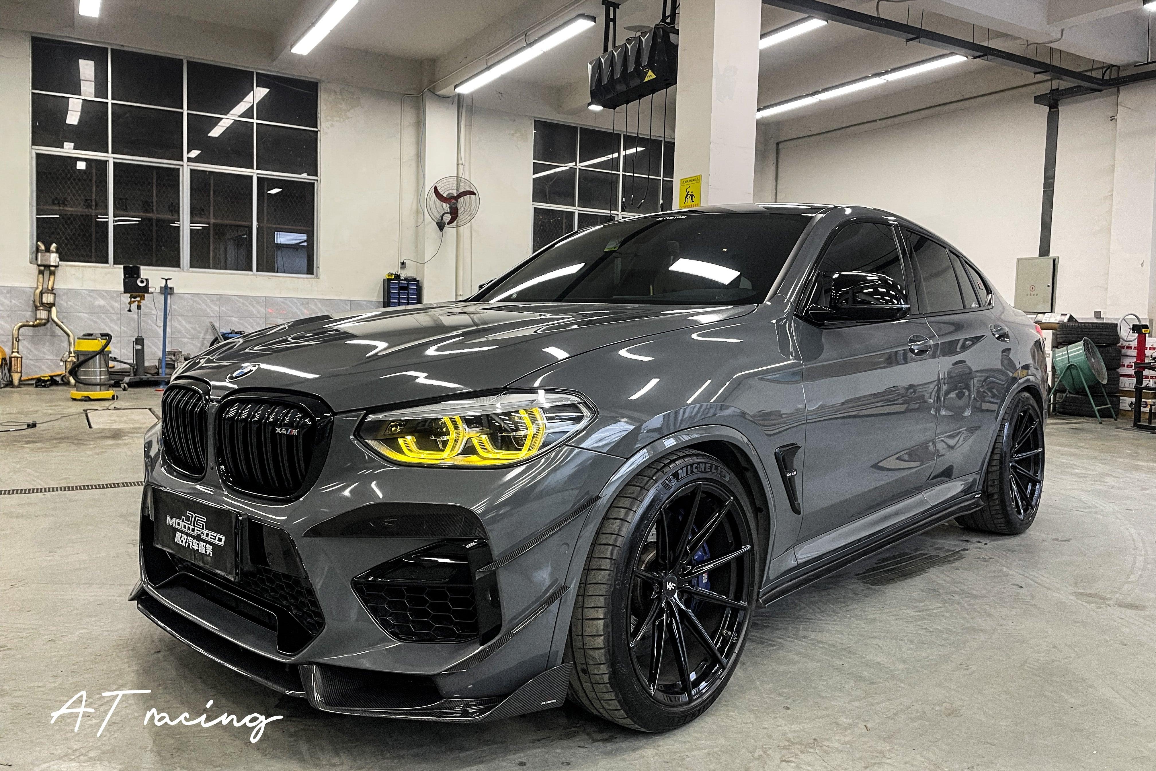 BMW X3M X3MC F97 Pre-LCI 2019 2020 2021 & X4M X4MC F98 Pre-LCI 2019 2020 2021 with Aftermarket Parts - AE Front Lip?Carbon Fiber?from?ArmorExtend