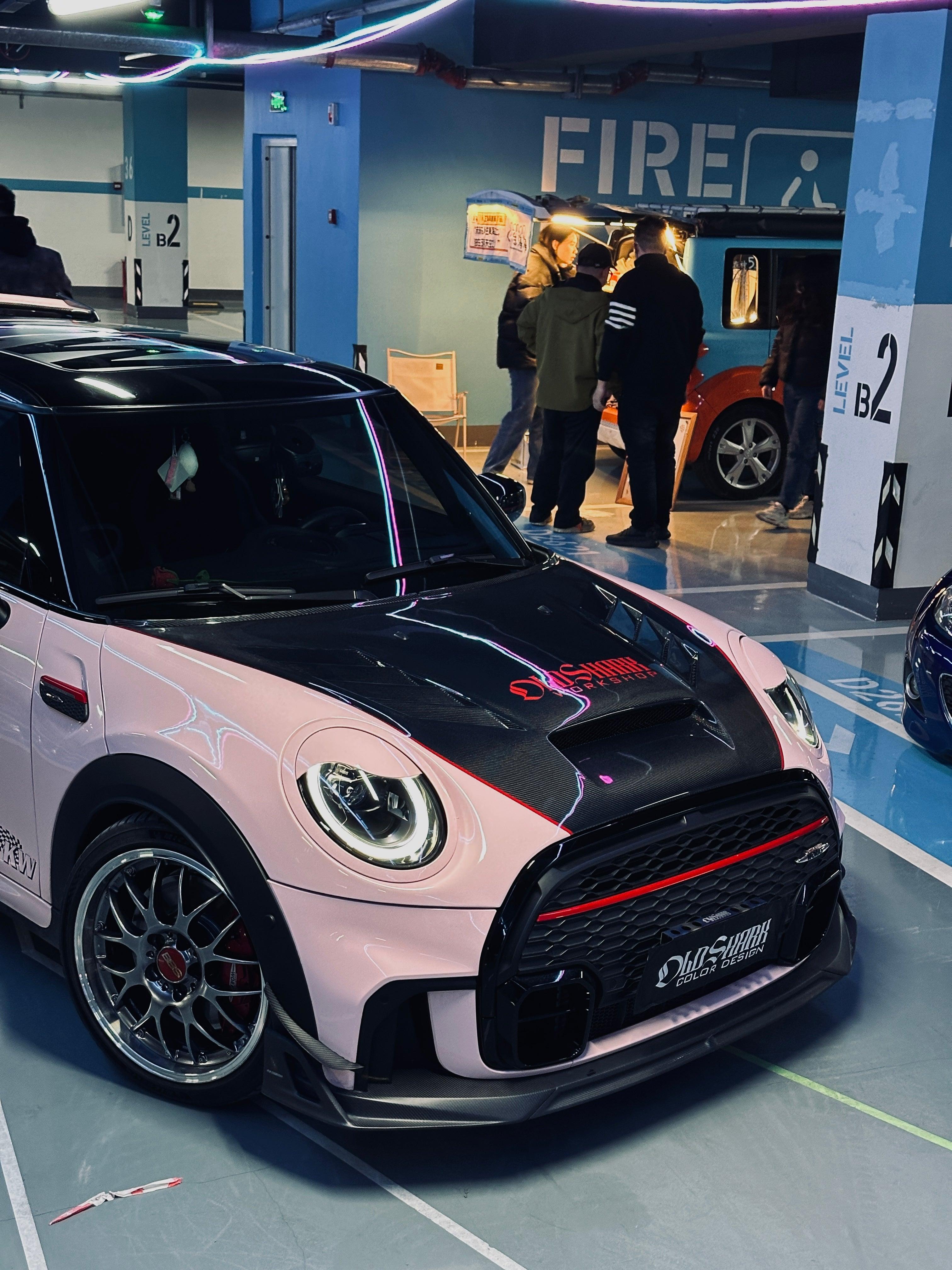 MINI Cooper JCW (John Cooper Works) F56 & Cooper (All Models) LCI 2022 2023 2024 with Aftermarket Parts - AE Style Hood?Carbon Fiber?from ArmorExtend