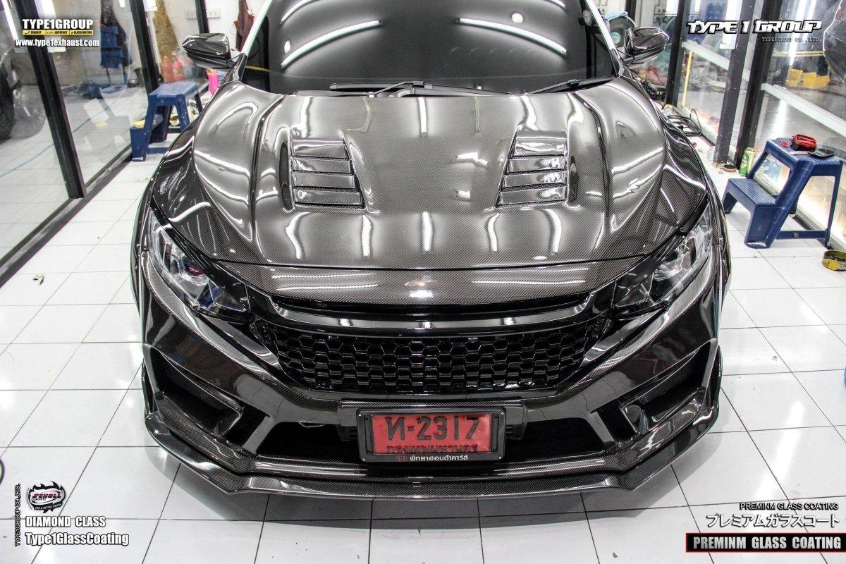 Upgrade Your Honda Civic 10th Gen FC1 FC2 FC5 FC6 2016-2021 & Civic 10th Gen FC3 FC4 FK7 2017-2021 with Aftermarket Parts - Front Bumper & Lip Carbon Fiber / FRP from CMST Tuning
