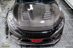 Upgrade Your Honda Civic 10th Gen FC1 FC2 FC5 FC6 2016-2021 & Civic 10th Gen FC3 FC4 FK7 2017-2021 with Aftermarket Parts - Front Bumper & Lip Carbon Fiber / FRP from CMST Tuning
