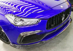 Maserati Ghibli 2014-2017 with Aftermarket Parts - Front Bumper Insert Trim Carbon Fiber / FRP from CMST Tuning