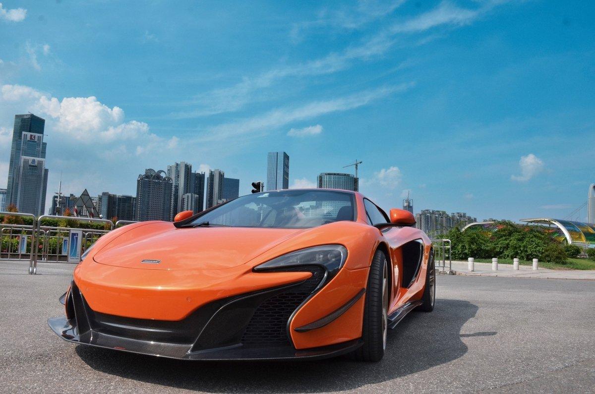 McLaren 650S 2015 2016 with Aftermarket Parts - Front Canards Carbon Fiber / FRP from CMST Tuning