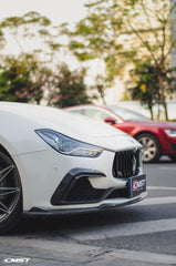 Maserati Ghibli 2014-2017 with Aftermarket Parts - Front Lip Splitter Carbon Fiber / FRP from CMST Tuning