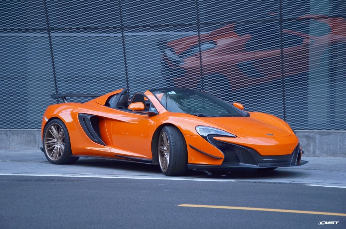 McLaren 650S 2015 2016 with Aftermarket Parts - Front Lip Carbon Fiber / FRP from CMST Tuning