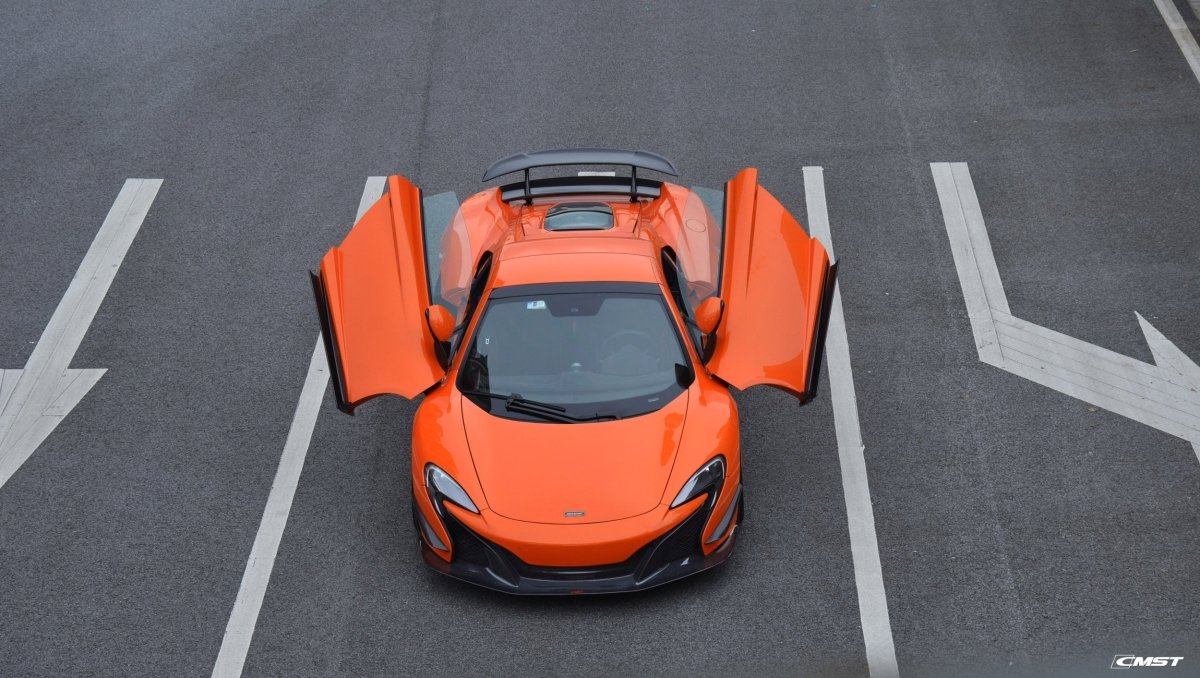 McLaren 650S 2015 2016 with Aftermarket Parts - Front Lip Carbon Fiber / FRP from CMST Tuning