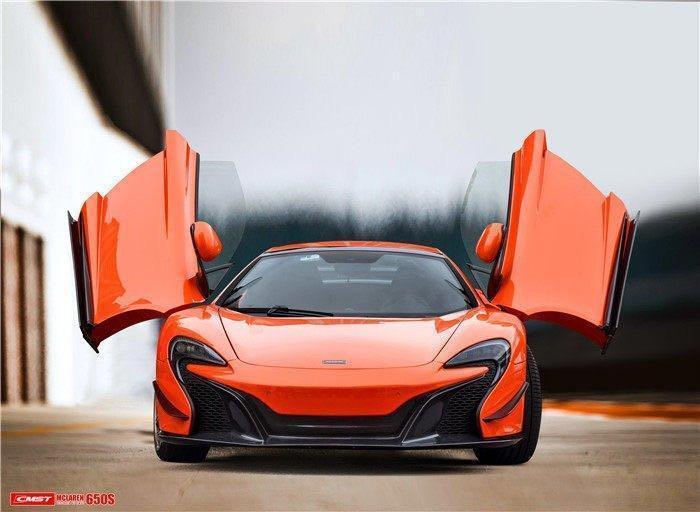 McLaren 650S 2015 2016 with Aftermarket Parts - Front Lip Carbon Fiber / FRP from CMST Tuning