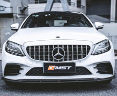 Mercedes Benz AMG C43 C300 W205 2019-2023 (C300 requires sports package front bumper) with Aftermarket Parts - Front Lip Splitter Carbon Fiber / FRP from CMST Tuning
