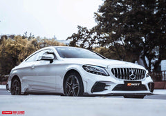 Mercedes Benz AMG C43 C300 W205 2019-2023 (C300 requires sports package front bumper) with Aftermarket Parts - Front Lip Splitter Carbon Fiber / FRP from CMST Tuning
