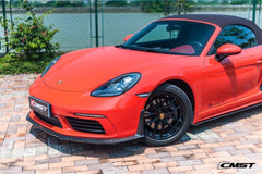Porsche 718 Cayman Boxster Base S T 2017-ON with Aftermarket Parts - V1 Style Front Lip Splitter Carbon Fiber / FRP from CMST Tuning