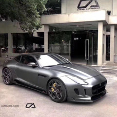 Jaguar F-Type SVR R S Base 2014-2020 with Aftermarket Parts - Front Lip Splitter Carbon Fiber / FRP from CMST Tuning