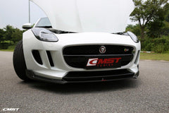 Jaguar F-Type SVR R S Base 2014-2020 with Aftermarket Parts - Front Lip Splitter Carbon Fiber / FRP from CMST Tuning