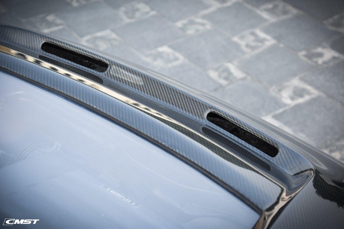 Volkswagen Golf R GTI Base MK7 MK7.5 2015-2021 with Aftermarket Parts - V2 Clearview Glass Style Hood Bonnet Carbon Fiber / FRP from CMST Tuning