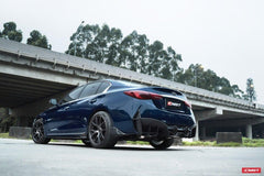 Infiniti Q50 Red Sport 400 Luxe Sensory Signature Premium Pure 2014-ON with Aftermarket Parts - Rear Bumper & Diffuser Carbon Fiber / FRP from CMST Tuning
