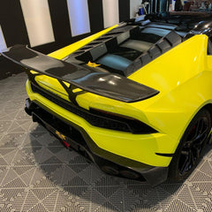 Lamborghini Huracan Tecnica Performante Evo LP610 LP580 2015-2024 (LP580 requires LP610 sytle mesh, Performante & Evo & Tecnica require quad tips conversion) with Aftermarket Parts - Rear Bumper Carbon Fiber / FRP from CMST Tuning