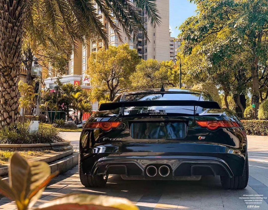 Jaguar F-Type SVR R S Base 2014-ON with Aftermarket Parts - Quad Tips Style Rear Diffuser & Canards Carbon Fiber / FRP
from CMST Tuning