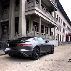 Jaguar F-Type SVR R S Base 2014-ON with Aftermarket Parts - Quad Tips Style Rear Diffuser & Canards Carbon Fiber / FRP
from CMST Tuning