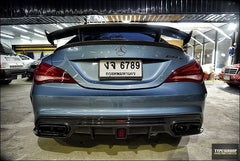 Mercedes Benz CLA45 AMG CLA250 C117 2014-2019 (fitment for CLA250 requires sport package bumper) with Aftermarket Parts - Rear Diffuser Carbon Fiber / FRP from CMST Tuning