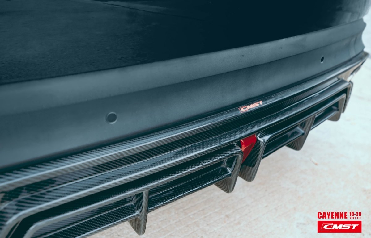 Porsche Cayenne 9Y0 9Y0.1 Base/S/Turbo/Turbo S 2019 2023 & Cayenne 9Y3 9Y3.1 Base/S/Turbo/Turbo S 2019-2023with Aftermarket Parts - Carbon Fiber & FRP Rear Diffuser from CMST Tuning