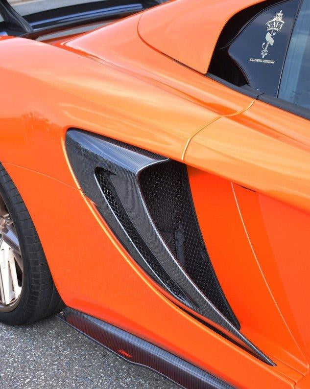 McLaren 650S MP4-12C 2012 2013 2014 2015 2016 with Aftermarket Parts - Rear Fender Side vents Carbon Fiber / FRP from CMST Tuning