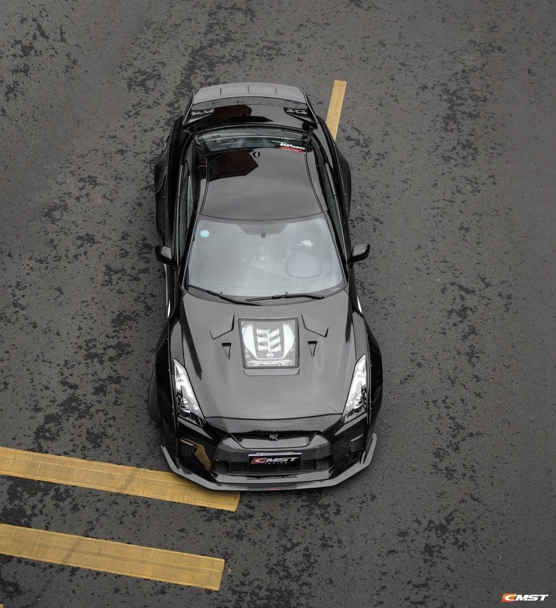 Nissan GTR Nismo T-Spec Black Edition Track Eidtion Premium Pure 2008-2023 with Aftermarket Parts - Rear Spoiler Wing Carbon Fiber / FRP from CMST Tuning
